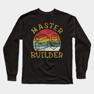 Birthday Master Brick Block Builder Long Sleeve T-Shirt